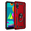 For Samsung Galaxy M01 Shockproof TPU + PC Protective Case with 360 Degree Rotating Holder(Red)