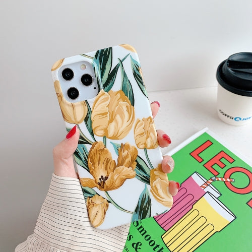 Flowers Pattern TPU Protective Case for iPhone 11(Tulips)