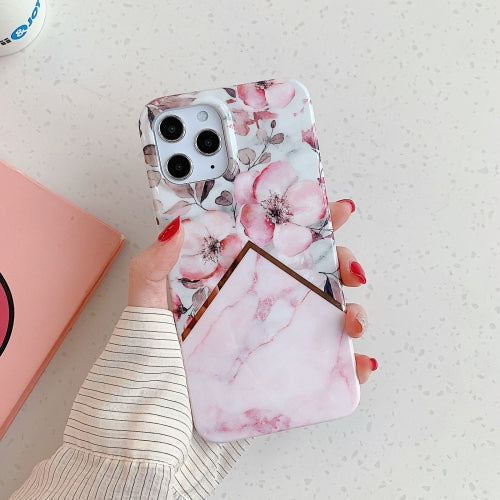 Plating Splicing Pattern Soft TPU Protective Case for iPhone 11(Apple Blossom)