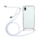 For Samsung Galaxy A01 Core Four-Corner Anti-Fall Transparent TPU Protective Case with Lanyard(White)
