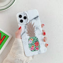 Gilding Pineapple Pattern Soft TPU Protective Case for iPhone 11(White)