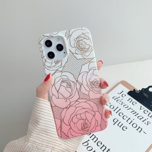 Gilding Pattern Soft TPU Protective Case for iPhone 11(Rose)