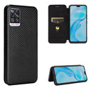 For Vivo V20 Pro Carbon Fiber Texture Magnetic Horizontal Flip TPU + PC + PU Leather Case with Card Slot(Black)