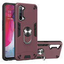 For OPPO Reno 3 Armour Series PC + TPU Protective Case with Ring Holder(Wnie Red)