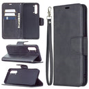 For OPPO Find X2 Lite Retro Lambskin Texture Pure Color Horizontal Flip PU Leather Case with Holder & Card Slots & Wallet & Lanyard(Black)
