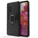 For Samsung Galaxy S20 FE PC + TPU Shockproof Protective Case with Magnetic Ring Holder(Black)