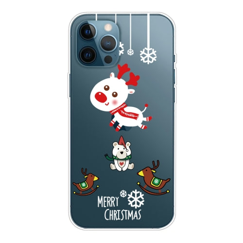 Christmas Series Clear TPU Protective Case For iPhone 11 Pro Max(Trojan Bear Deer)
