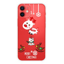 Christmas Series Clear TPU Protective Case For iPhone 12 mini(Trojan Bear Deer)