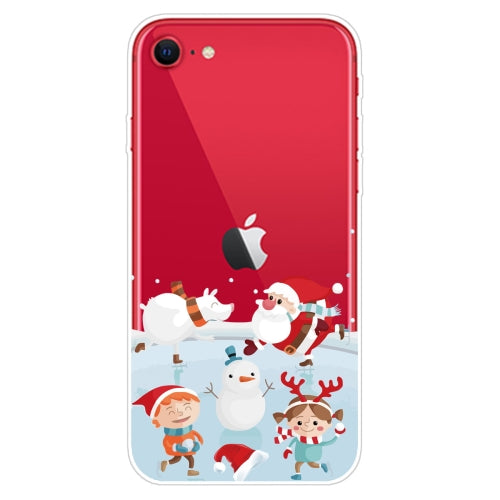 Christmas Series Clear TPU Protective Case For iPhone SE (2020) / 8 / 7(Snow Entertainment)