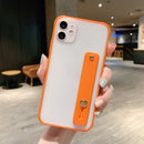 Shockproof Acrylic Protective Case with Wristband Holder For iPhone 12 mini(Orange)