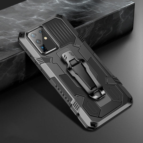 For Samsung Galaxy A41 Machine Armor Warrior Shockproof PC + TPU Protective Case(Black)