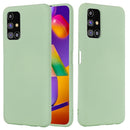 For Samsung Galaxy M31s Pure Color Liquid Silicone Shockproof Full Coverage Case(Green)