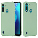 For Motorola Moto G8 Power Lite Pure Color Liquid Silicone Shockproof Full Coverage Case(Green)
