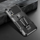 For Motorola Moto G8 Power Lite Machine Armor Warrior Shockproof PC + TPU Protective Case(Black)