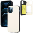 GOOSPERY MAGNETIC DOOR BUMPER Magnetic Catche Shockproof Soft TPU + PC Case With Card Slot For iPhone 12 Pro Max(White)