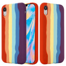 Rainbow Liquid Silicone Shockproof Full Coverage Protective Case For iPhone XS / X