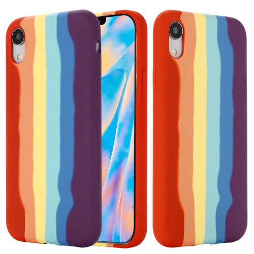 Rainbow Liquid Silicone Shockproof Full Coverage Protective Case For iPhone XS / X