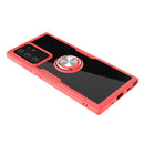 For Samsung Galaxy Note 20 Pro Shockproof Transparent TPU + Acrylic Protective Case, with Ring Holder(Red)