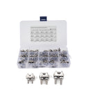 45 PCS M2 / M3 / M4 304 Stainless Steel Wire Rope Cable Clip Clamp