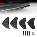 4 PCS Car General Shark Fin Rear Spoiler Bumper Chassis Decoration