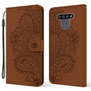 For LG K51 3D Peacock Embossed Pattern Horizontal Flip Leather Case with Holder & Card Slot & Wallet & Lanyard(Brown)