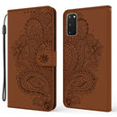 For Samsung Galaxy S20 Peacock Embossed Pattern Horizontal Flip Leather Case with Holder & Card Slots & Wallet & Lanyard(Brown)