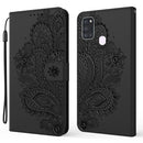 For Samsung Galaxy M30s Peacock Embossed Pattern Horizontal Flip Leather Case with Holder & Card Slots & Wallet & Lanyard(Black)