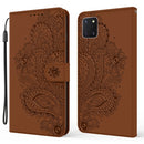 For Samsung Galaxy A81 / Note 10 Lite Peacock Embossed Pattern Horizontal Flip Leather Case with Holder & Card Slots & Wallet & Lanyard(Brown)