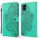 For Samsung Galaxy A71 5G Peacock Embossed Pattern Horizontal Flip Leather Case with Holder & Card Slots & Wallet & Lanyard(Green)