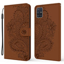 For Samsung Galaxy A51 Peacock Embossed Pattern Horizontal Flip Leather Case with Holder & Card Slots & Wallet & Lanyard(Brown)