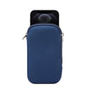 Universal Elasticity Zipper Protective Case Storage Bag with Lanyard For iPhone 12 / 12 Pro / 6.1 inch Smart Phones(Sapphire Blue)