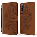 For OPPO Reno3 / A91 Peacock Embossed Pattern Horizontal Flip Leather Case with Holder & Card Slots & Wallet & Lanyard(Brown)