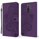 For Xiaomi Redmi 9 Peacock Embossed Pattern Horizontal Flip Leather Case with Holder & Card Slots & Wallet & Lanyard(Purple)