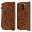 For Xiaomi Redmi Note 8 Pro Peacock Embossed Pattern Horizontal Flip Leather Case with Holder & Card Slots & Wallet & Lanyard(Brown)