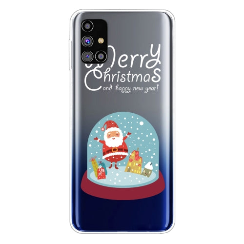 For Samsung Galaxy M31s Trendy Cute Christmas Patterned Case Clear TPU Cover Phone Cases(Crystal Ball)