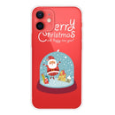 Trendy Cute Christmas Patterned Case Clear TPU Cover Phone Cases For iPhone 12 mini(Crystal Ball)