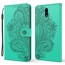 For Nokia 2.3 Peacock Embossed Pattern Horizontal Flip Leather Case with Holder & Card Slots & Wallet & Lanyard(Green)