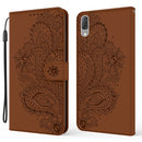 For Sony Xperia L3 Peacock Embossed Pattern Horizontal Flip Leather Case with Holder & Card Slots & Wallet & Lanyard(Brown)