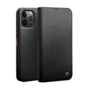 QIALINO Business Horizontal Flip Leather Case with Holder & Card Slots & Wallet For iPhone 12 Pro Max(Black)