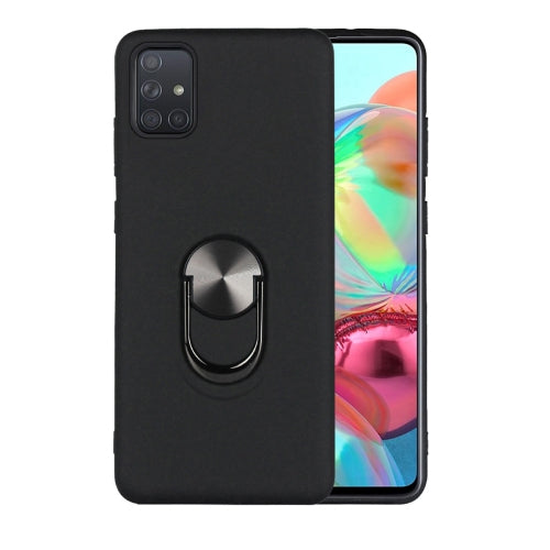 For Samsung Galaxy M51 360 Rotary Multifunctional Stent PC+TPU Case with Magnetic Invisible Holder(Black)