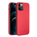 QIALINO Shockproof Cowhide Leather Protective Case For iPhone 12 Pro Max(Red)