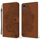 For Motorola Moto E6 Peacock Embossed Pattern Horizontal Flip Leather Case with Holder & Card Slots & Wallet & Lanyard(Brown)
