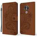 For Motorola Moto G7 Power(EU Version) Peacock Embossed Pattern Horizontal Flip Leather Case with Holder & Card Slots & Wallet & Lanyard(Brown)