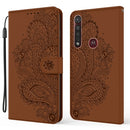 For Motorola Moto G8 Plus Peacock Embossed Pattern Horizontal Flip Leather Case with Holder & Card Slots & Wallet & Lanyard(Brown)