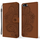 For iPhone 7 / 8 Peacock Embossed Pattern Horizontal Flip Leather Case with Holder & Card Slots & Wallet & Lanyard(Brown)
