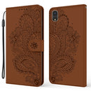 For iPhone XR Peacock Embossed Pattern Horizontal Flip Leather Case with Holder & Card Slots & Wallet & Lanyard(Brown)