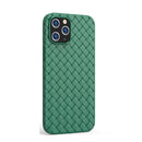 BV Woven All-inclusive Shockproof Case For iPhone 12 / 12 Pro(Green)