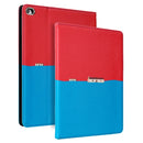 Contrast Color PU Leather Horizontal Flip Leather Case with Holder & Sleep / Wake-up Function For iPad 9.7 (2018) & (2017)(Red Blue)