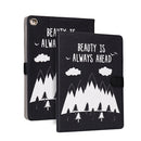Color Painting PU Leather Horizontal Flip Leather Case with Holder & Sleep / Wake-up Function For iPad mini (2019) & 4(Black)