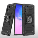 For Samsung Galaxy S10 Lite / A91 Magnetic Armor Shockproof TPU + PC Case with Metal Ring Holder(Black)